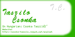 taszilo csonka business card